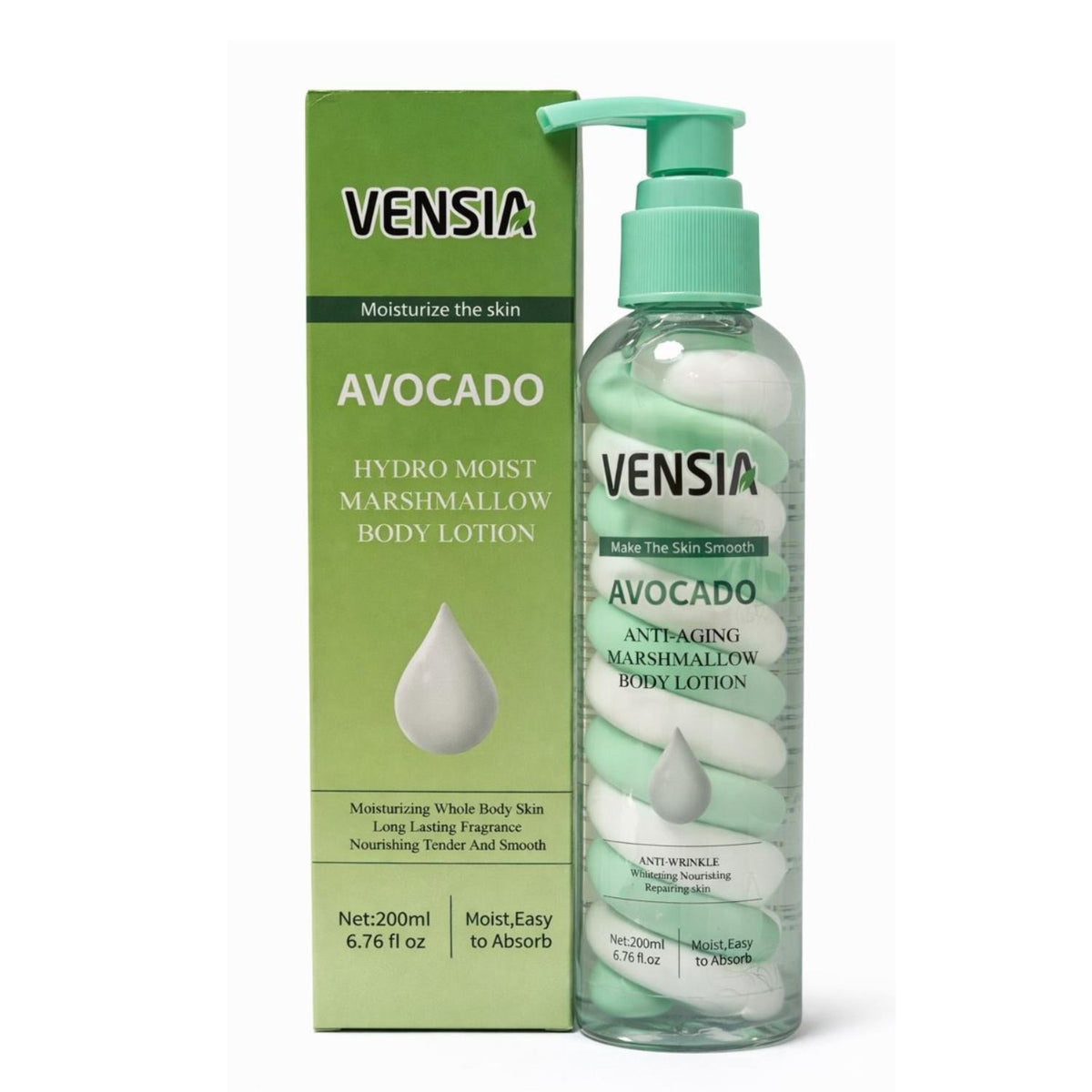 VENSIA Niacinamide Marshmallow Body Lotion 200 ML - Moisturizing, Improving Dryness, Rough Skin Soothing, Organic Vitamin C, Gentle Exfoliating, All Skin Types